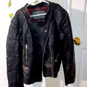 Faux Leather Moto Jacket